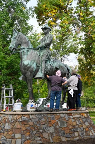 TR statue gets spiffed up